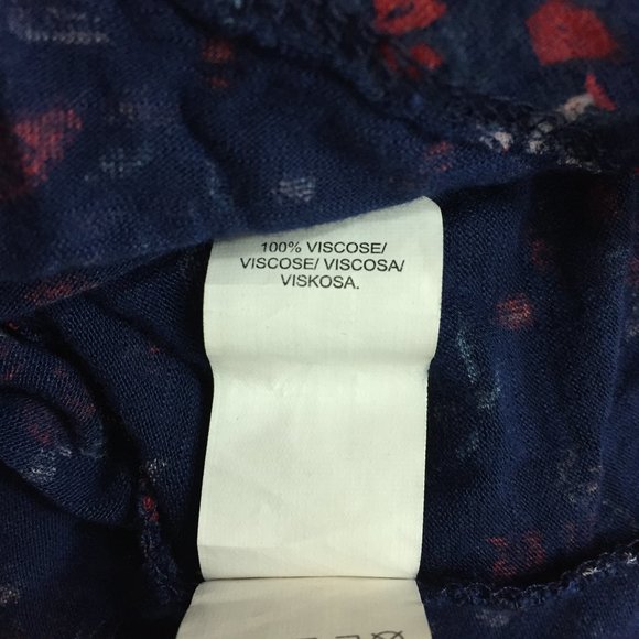 LUCKY BRAND Adjustable Drawstring Blue MultiColor Floral Print Long Sleeve Shirt - Picture 4 of 11